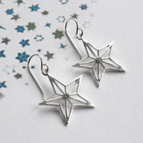 Silver Geometric Star Necklace (MF480P) by Gexist®