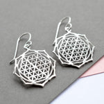 Silver Moroccan Flower Earrings (MF465E) by Gexist®