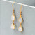 Silver Or Gold Double Moonstone Teardrop Earrings (MJ750B) by Gexist®