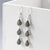 Silver Or Gold Triple Labradorite Teardrop Earrings (MJ751C) by Gexist®