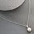 Silver Pear Shaped Pearl Necklace (MK802P) by Gexist®