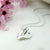 Silver Ribbon Heart Necklace (MD254P) by Gexist®