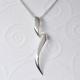 Silver Ribbon Twist Necklace (MD267P) by Gexist®