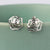 Silver Rose Stud Earrings (MD262E) by Gexist®