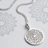 Silver Snowflake Necklace (MF472P) by Gexist®