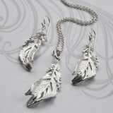 Silver Soft Feather Earrings (MF468E) by Gexist®