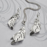 Silver Soft Feather Earrings (MF468E) by Gexist®
