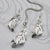 Silver Soft Feather Earrings (MF468E) by Gexist®