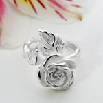 Silver Sugar Rose Ring (MB084R) by Gexist®
