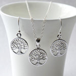 Silver Tree Of Life Earrings (ME359E) by Gexist®