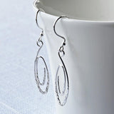 Silver Urban Spiral Earrings (ME356E) by Gexist®
