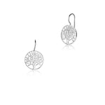 Sleeping earrings with a beautiful tree of life in sterling silver by Gexist®