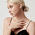 Solid Sterling Silver ring brushed and polished with 2mm round white zircons by Gexist®