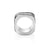 Solid sterling silver square ring with wide Mummy band effect, handmade by Gexist®