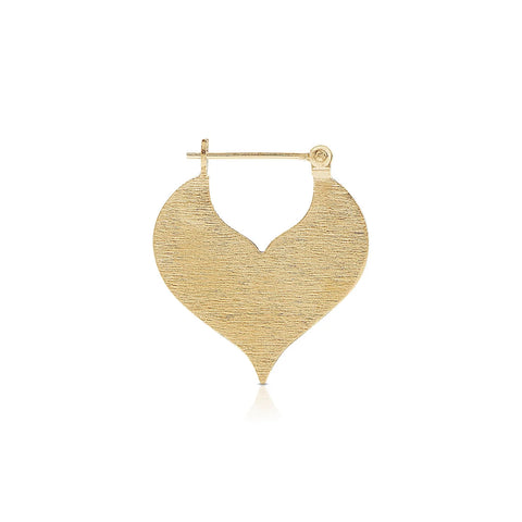 Spade heart earrings in Sterling Silver with yellow gold plating by Gexist®