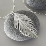 Sterling Silver Angelic Feather Earrings (MD313E) by Gexist®