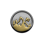 Sterling Silver Bicolor Bracelet Element with Mountain Pattern by Gexist®