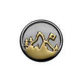 Sterling Silver Bicolor Bracelet Element with Mountain Pattern by Gexist®