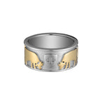 Sterling Silver Bicolor Cow, Swiss Flag, Edelweiss Ring by Gexist®