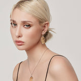 Sterling Silver Bicolor Earrings with Alpine Flowers Pattern by Gexist®
