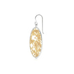 Sterling Silver Bicolor Earrings with Alpine Flowers Pattern by Gexist®
