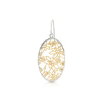 Sterling Silver Bicolor Earrings with Alpine Flowers Pattern by Gexist®