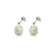 Sterling Silver Bicolor Earrings with Poya Pattern by Gexist®