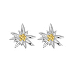 Sterling Silver Bicolor Edelweiss Earrings by Gexist®