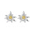 Sterling Silver Bicolor Edelweiss Earrings by Gexist®