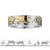 Sterling Silver Bicolor Edelweiss Ring with Edelweiss, Matterhorn, Cows and Firs by Gexist®