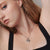Sterling Silver Bicolor Necklace and domed profile Pendant with Poya Pattern by Gexist®