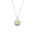 Sterling Silver Bicolor Necklace and domed profile Pendant with Poya Pattern by Gexist®