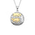 Sterling Silver Bicolor Necklace and domed profile Pendant with Poya Pattern by Gexist®