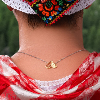 Sterling Silver Bicolor Necklace with Matterhorn motif by Gexist®