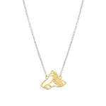 Sterling Silver Bicolor Necklace with Matterhorn motif by Gexist®