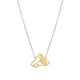 Sterling Silver Bicolor Necklace with Matterhorn motif by Gexist®