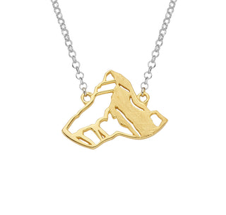 Sterling Silver Bicolor Necklace with Matterhorn motif by Gexist®