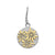 Sterling Silver Bicolor flat profile Earring with Edelweiss Pattern by Gexist®