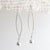 Sterling Silver Bow And Ball Pull Through Chain Earrings (ME390E) by Gexist®