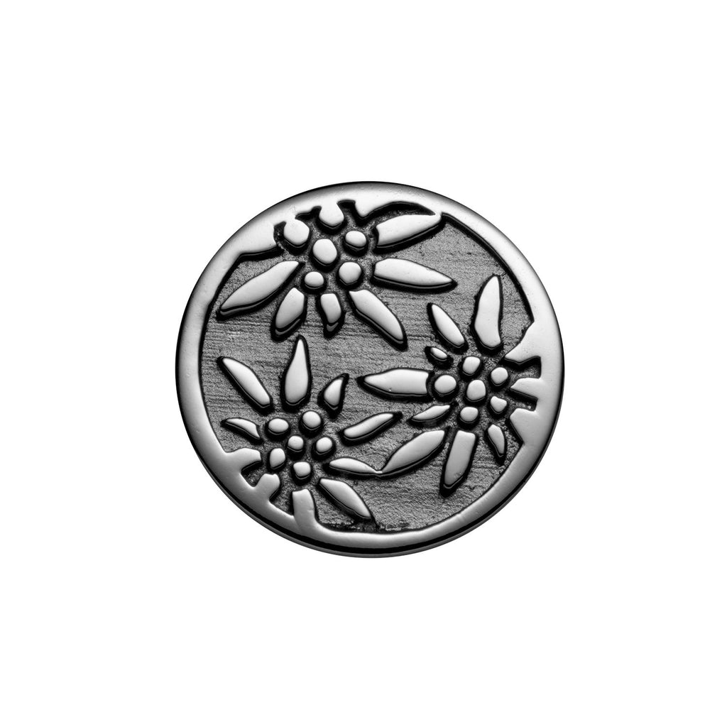 Sterling Silver Bracelet Element with Edelweiss Pattern by Gexist®
