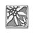 Sterling Silver Bracelet Element with Edelweiss Pattern by Gexist®