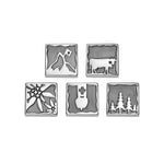 Sterling Silver Bracelet Element with Mountain Pattern by Gexist®