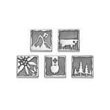 Sterling Silver Bracelet Element with Mountain Pattern by Gexist®