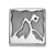 Sterling Silver Bracelet Element with Mountain Pattern by Gexist®
