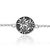 Sterling Silver Bracelet with domed profile element Edelweiss Pattern by Gexist®