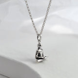 Sterling Silver Buddha Konasana Necklace (MQ1051) by Gexist®