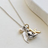 Sterling Silver Buddha Konasana Necklace (MQ1051) by Gexist®
