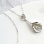 Sterling Silver Calla Lily Necklace (MB067P) by Gexist®