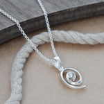 Sterling Silver Candy Curl Necklace (ME422P) by Gexist®