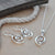 Sterling Silver Candy Curl Necklace (ME422P) by Gexist®